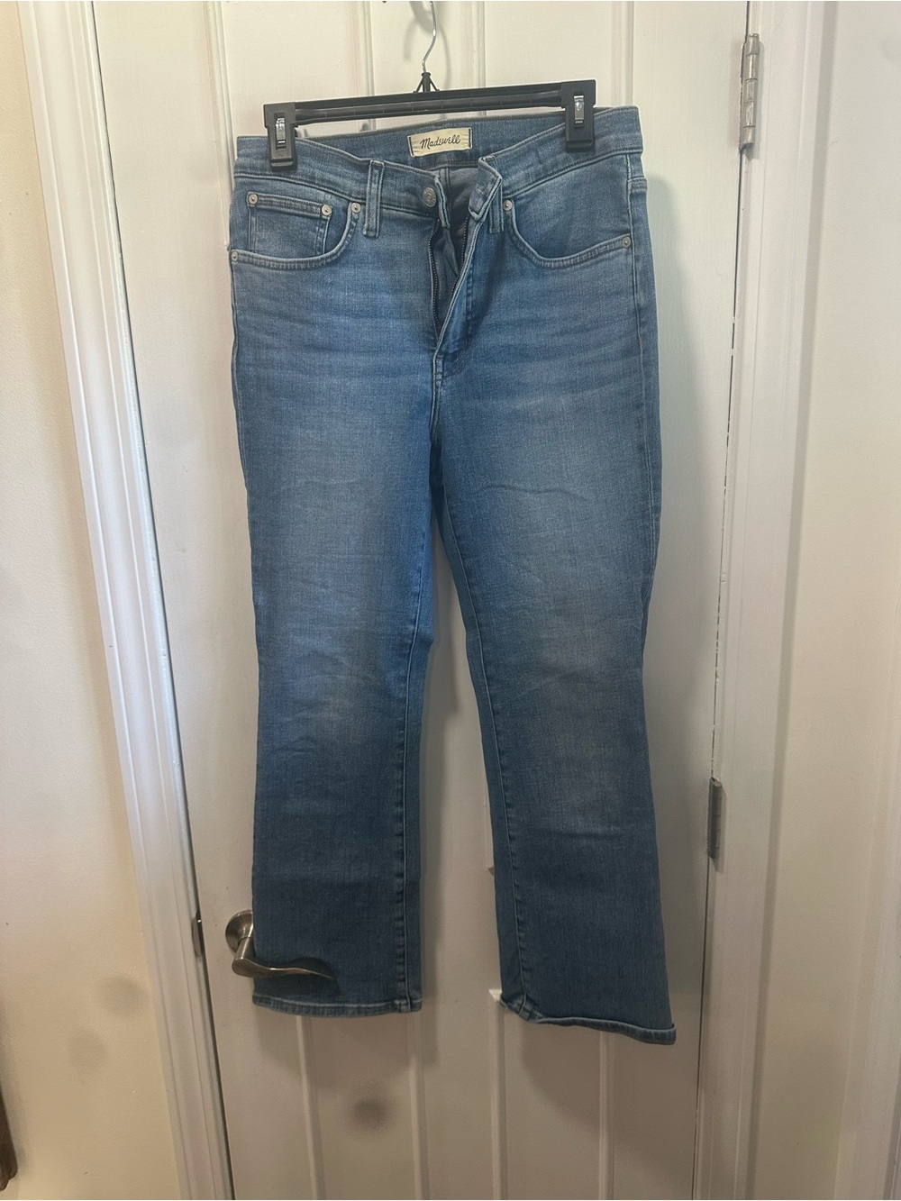 Madewell Medium Blue kick-crop Flare Jeans